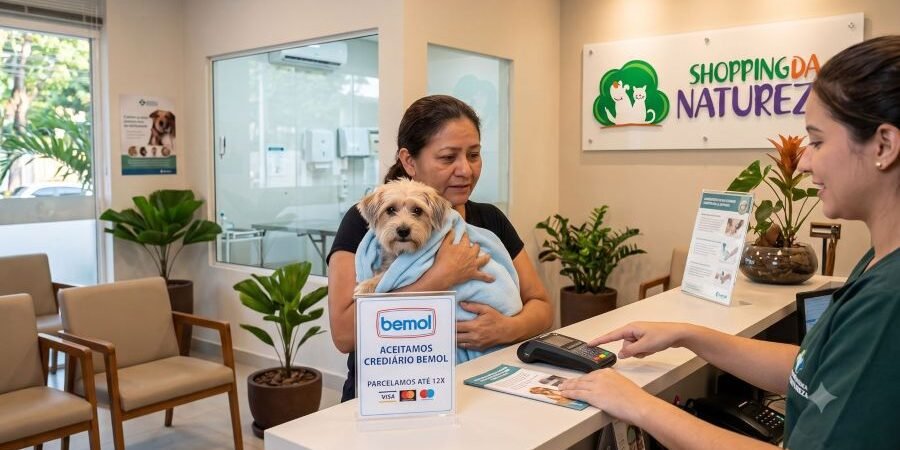 Tratamento veterinário facilitado em Manaus: Clínica aceita Crediário Bemol e parcelamento em 12x